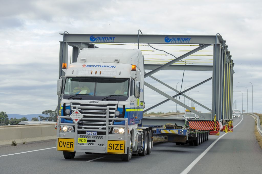 Centurion Adelaide heavy haulage team with oversize load in South Australia