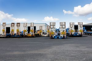 Just a few of the heavy haulage trailer fleet at Centurion’s Rocklea base.
